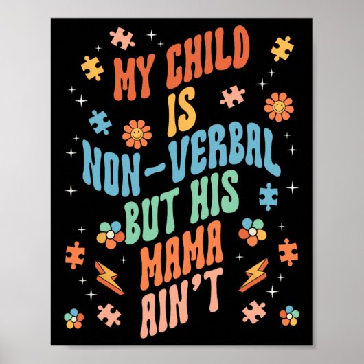 非バーバル自閉症の非話演説 ポスター (正面)