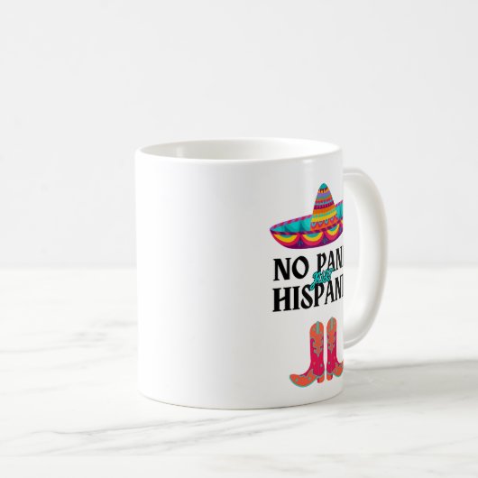 非パニック伝統月ヒスパニおもしろいック コーヒーマグカップ (正面右)