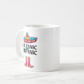 非パニック伝統月ヒスパニおもしろいック コーヒーマグカップ (正面左)