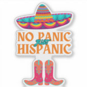 非パニック伝統月ヒスパニおもしろいック シール (正面)