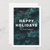 非フォトクリスマスカードまたはホリデーカード 招待状 (正面/裏面)