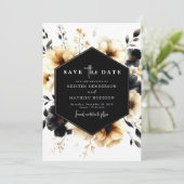 非フォトユニーク金ゴールドと黒結婚の セーブザデート (スタンド正面)