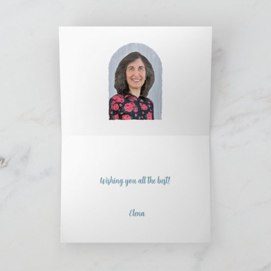 非ブルーポ伝統的インセティアホリデーカード シーズンカード (内部)