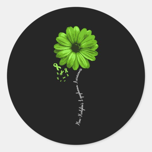 非ホジキナユーロ™Sリンパ腫認識度戦士かわいらし ラウンドシール (正面)