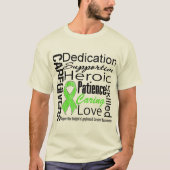 非ホジキンリンパ腫の介護者コラージュ Tシャツ (正面)