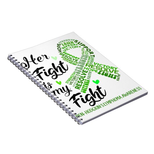 非ホジキンリンパ腫の彼女の戦いは我々の戦い ノートブック (右側)