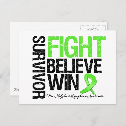 非ホジキンリンパ腫の生存者信じが勝ちM ポストカード (正面/裏面)