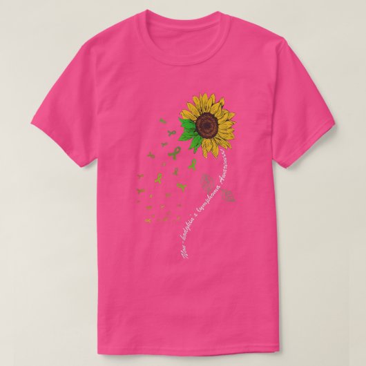 非ホジキンリンパ腫ひまわり男性へ女性子供 Tシャツ (デザイン正面)