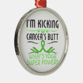 非ホジキンリンパ腫キックがんお尻 メタルオーナメント (右)