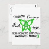 非ホジキンリンパ腫ケルト蝶3 ポストカード (正面/裏面)