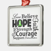 非ホジキンリンパ腫コラージュ メタルオーナメント (左)