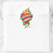 非ホジキンリンパ腫タトゥーハート ラウンドシール (バッグ)