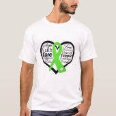 非ホジキンリンパ腫ハート帯 Tシャツ (正面)