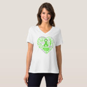 非ホジキンリンパ腫ハート語 Tシャツ (正面フル)