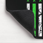 非ホジキンリンパ腫フラッグライムグリーンリボン マウスパッド (コーナー)