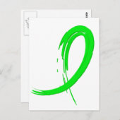 非ホジキンリンパ腫ライムグリーンリボンA4 ポストカード (正面/裏面)