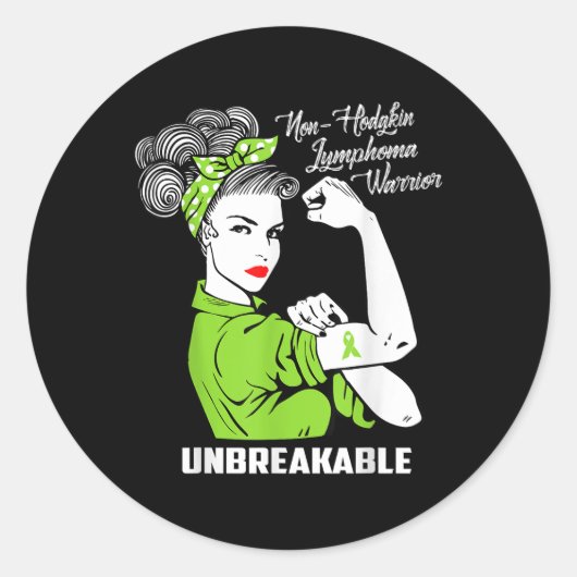 非ホジキンリンパ腫戦士の破壊不能認識度 ラウンドシール (正面)