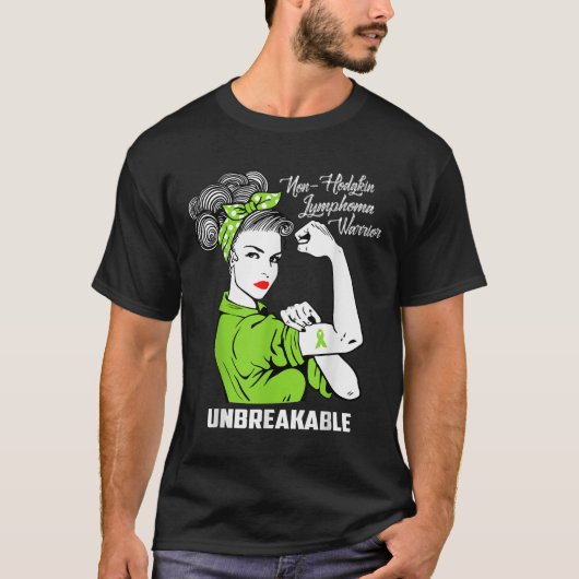 非ホジキンリンパ腫戦士の破壊不能認識度 Tシャツ (正面)