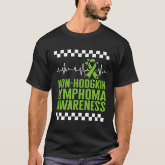 非ホジキンリンパ腫認識度ライムリボングリーンH Tシャツ