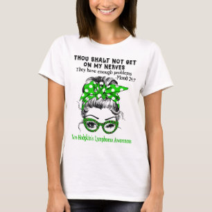 非ホジキンリンパ腫認識度リボンサポート Tシャツ
