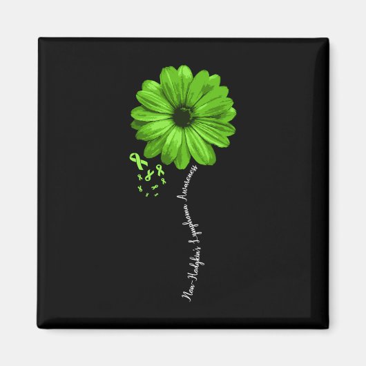 非ホジキンリンパ腫認識度戦士かわいらし マグネット (正面)