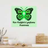 非ホジキンリンパ腫認識度：蝶 ポスター (キッチン)