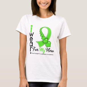 非ホジキンリンパ腫I衣服ライムグリーンヒーロー Tシャツ