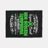 非ホジクールキンリンパ腫戦士ノンホジキンリュンプ フリースブランケット (正面(横))