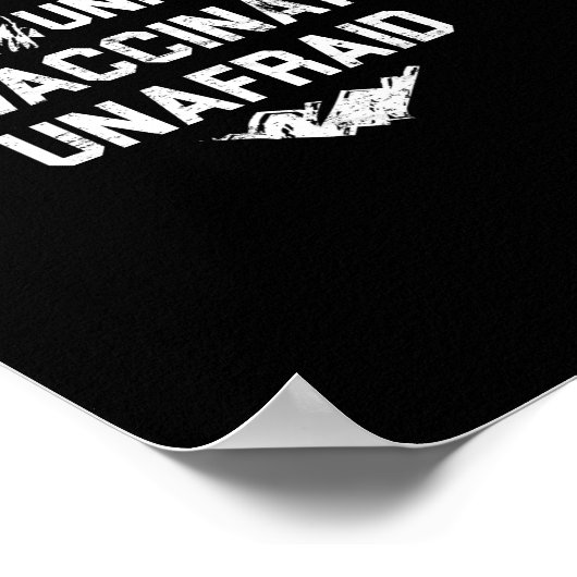 非マスク非マスク非ワクチン接種の非恐れた米国国旗 ポスター (角)