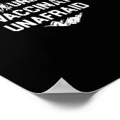 非マスク非マスク非ワクチン接種の非恐れた米国国旗 ポスター (角)