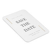 非モダン写ミニマル真は日付を保存 マグネット (右側)