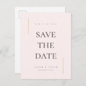 非モダン写ミニマル真日付の保存 案内ポストカード (正面/裏面)