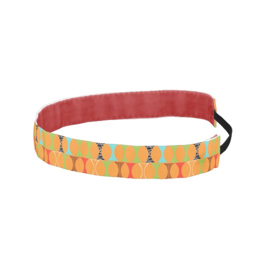 非世紀半ばのモダンなオレンジのスリップのヘッドバンド アスレチックヘッドバンド (右)