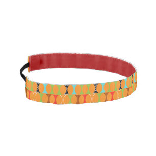 非世紀半ばのモダンなオレンジのスリップのヘッドバンド アスレチックヘッドバンド