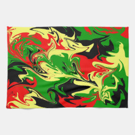 非中心の渦巻き キッチンタオル