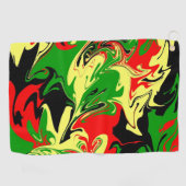 非中心の渦巻き ゴルフタオル (横)