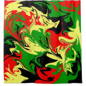 非中心の渦巻き シャワーカーテン (正面)