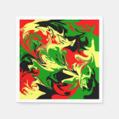 非中心の渦巻き スタンダードカクテルナプキン (正面)