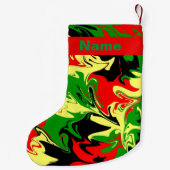 非中心の渦巻き スモールクリスマスストッキング (裏面)