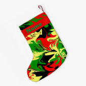 非中心の渦巻き スモールクリスマスストッキング (裏面 (吊り時))