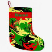 非中心の渦巻き スモールクリスマスストッキング (正面)