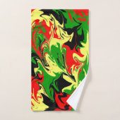 非中心の渦巻き バスタオルセット (ハンドタオル)