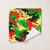 非中心の渦巻き バスタオルセット (ウォッシュタオル)