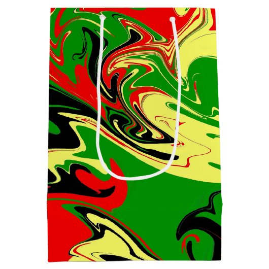 非中心の渦巻き ミディアムペーパーバッグ (裏面)