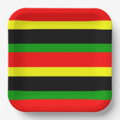 非中心ストライプの的 ペーパープレート (正面)