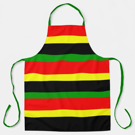 非中心ストライプ的 エプロン (正面)