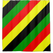 非中心ストライプ的 シャワーカーテン (正面)