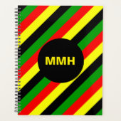 非中心ストライプ的 プランナー手帳 (正面)