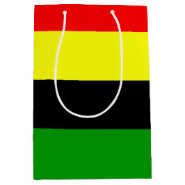 非中心ストライプ的 ミディアムペーパーバッグ