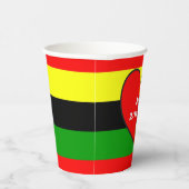 非中心ストライプ的 紙コップ (右)